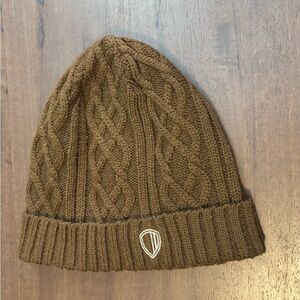 Ben Sherman Mens Brown Cable Knit Cuffed Beanie Acrylic Casual Cold Weather Gear